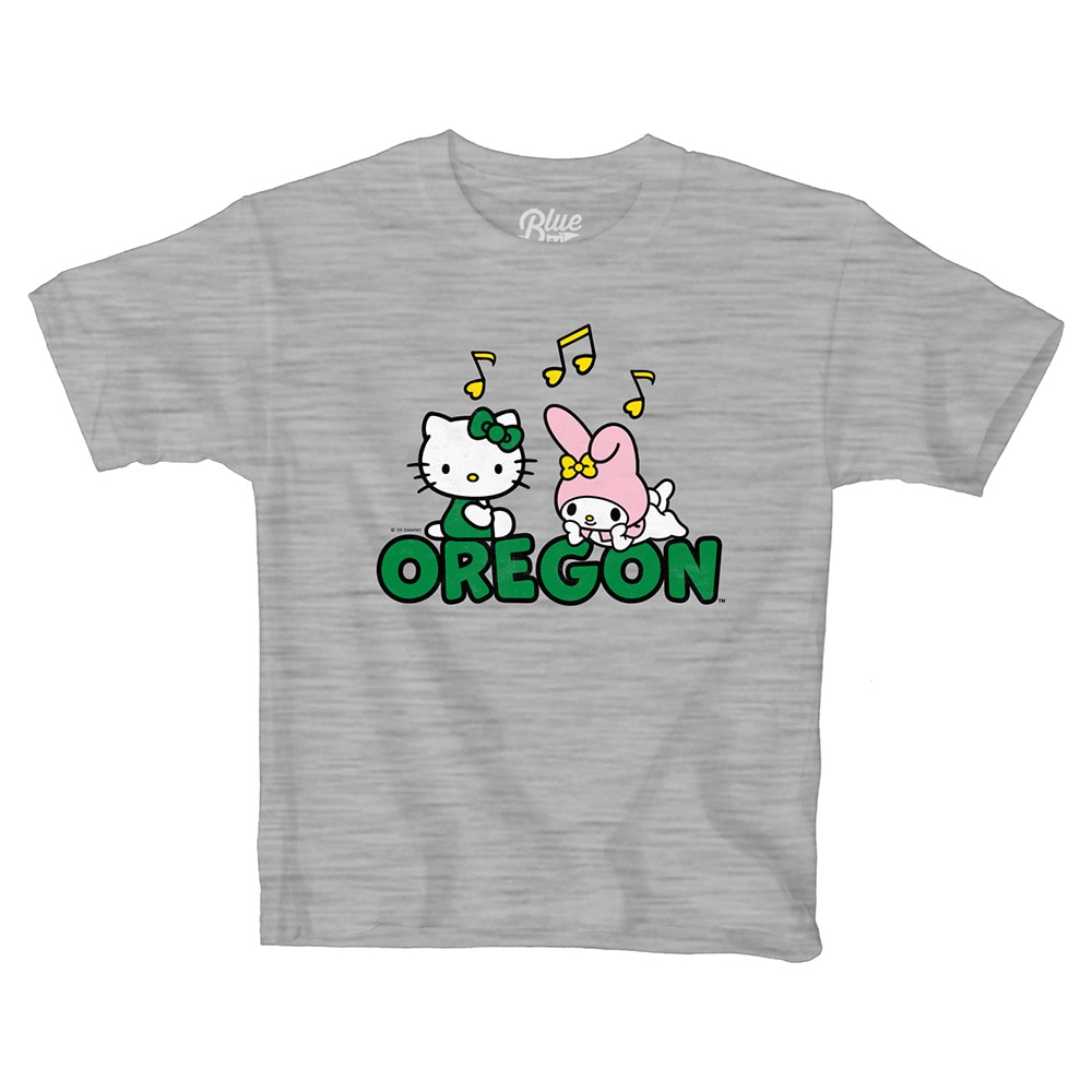 Ducks Spirit, Blue 84, Grey, Crew Neck, Kids, Youth, Hello Kitty, My Melody, T-Shirt, 964243